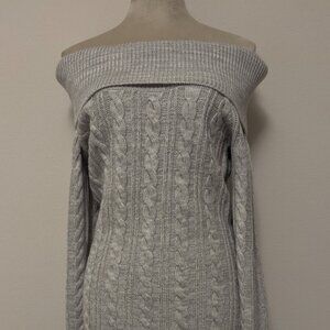 Knit off-the-shoulder sweater dress